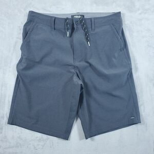 O’neill Hybrid Shorts Mens 33 Grey Drawstring Stretch Logo Outdoors Active